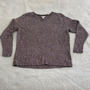 Croft & Barrow Women's Charcoal V-Neck Sweater